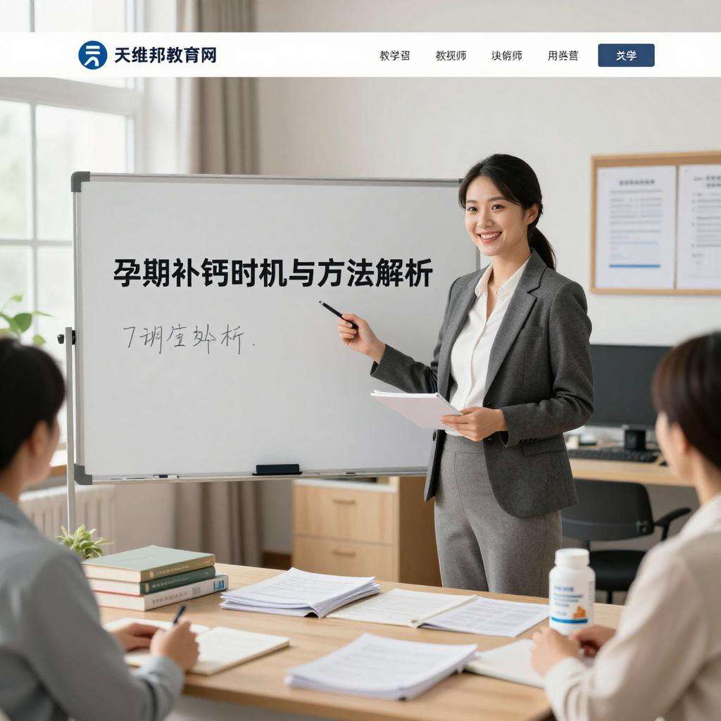 孕期补钙时机与方法解析，准妈妈必读-天维邦考教育网