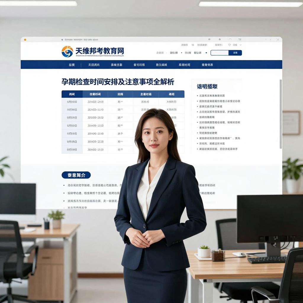 孕期检查时间安排及注意事项全解析-天维邦考教育网