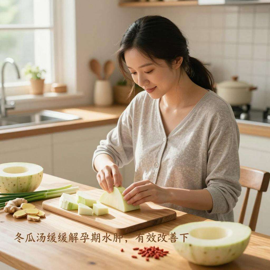冬瓜汤缓解孕晚期水肿，有效改善下肢浮肿-天维邦考教育网